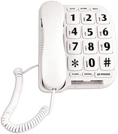 JeKaVis JF11W Big Button Corded Phone for Elderly 