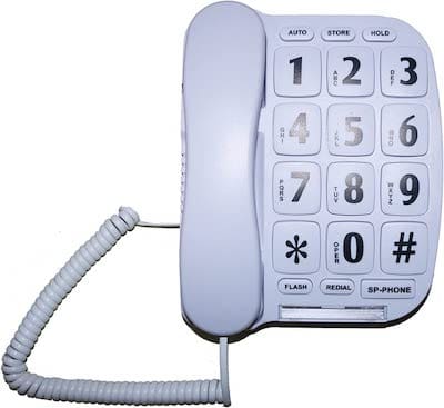 MegFong MF-11W Extra Large Button Phone for Elderly 
